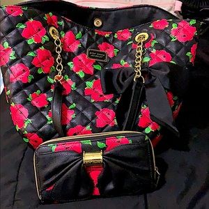 Betsey Johnson purse and matching wallet